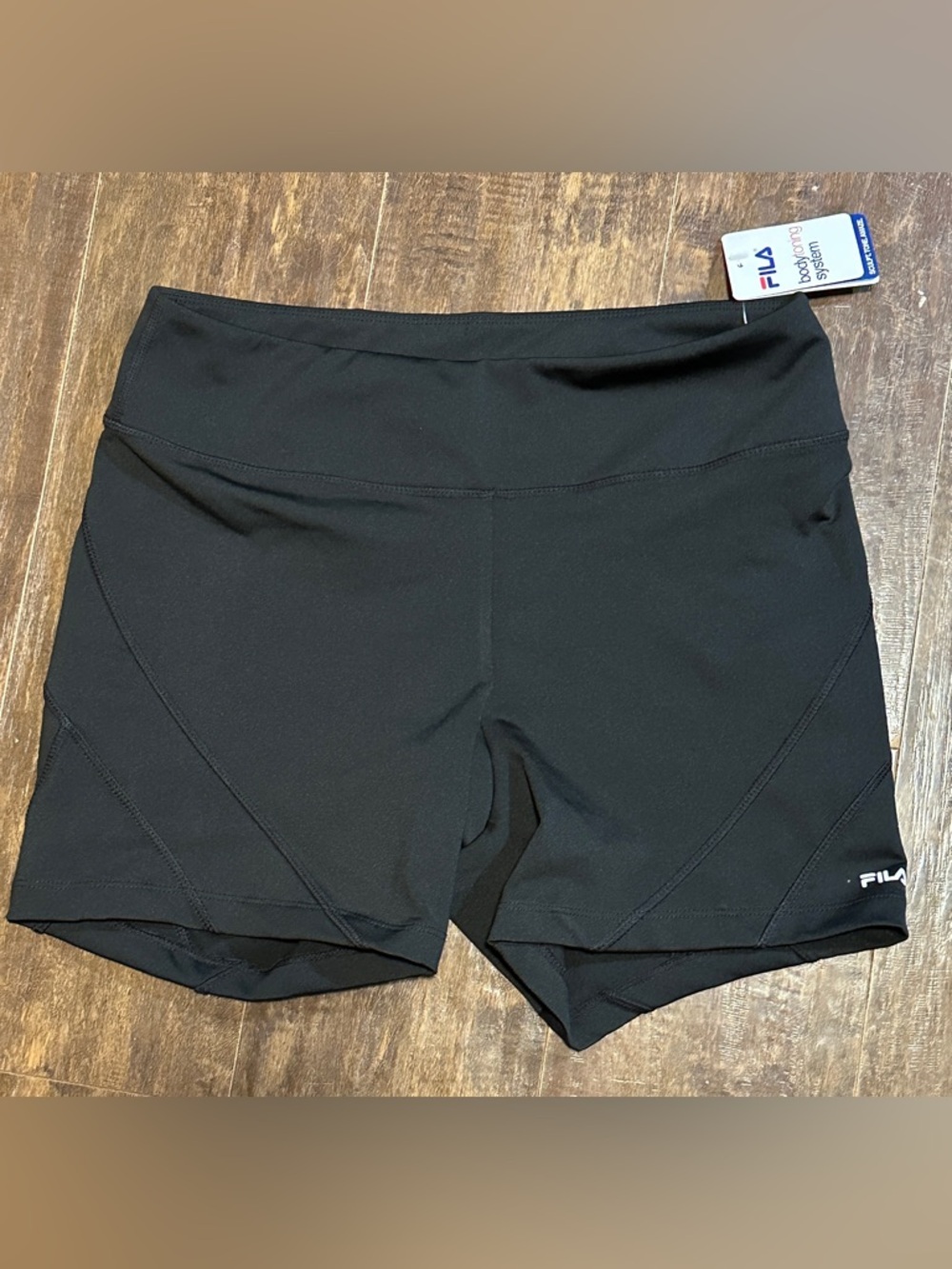 NWT Fila Athletic Cycling Sport Shorts Black Lycra Body Toning System Women’s M